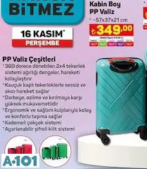 KABİN BOY PP VALİZ/BAVUL
